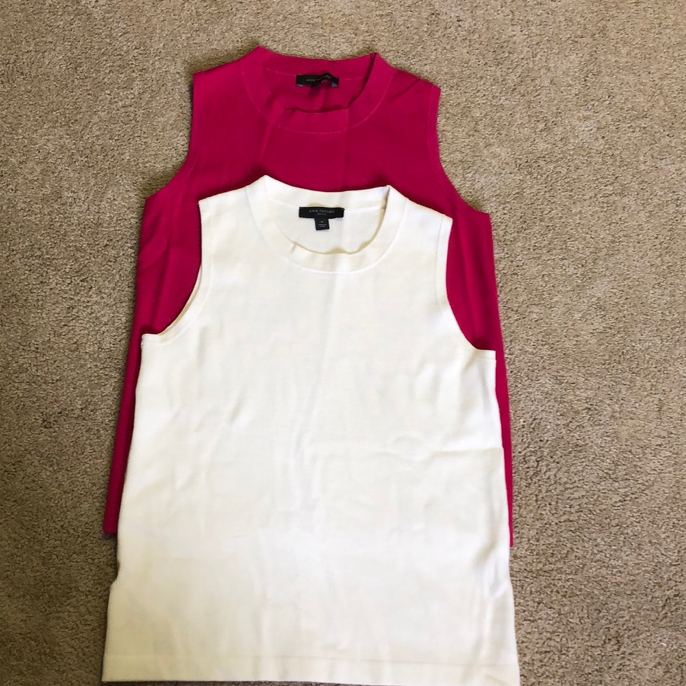 Set of Two Ann Taylor sleeveless sweaters EUC